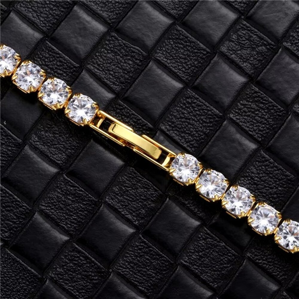 ⭐ Large 22" Diamond Infinity Necklace With 5mm Diamonds 18k Gold Pltd ⭐ - Picture 2 of 4